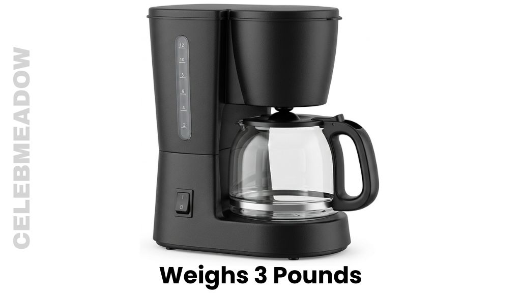 A 12-Cup Drip Coffee Maker Weigh 3 Pounds