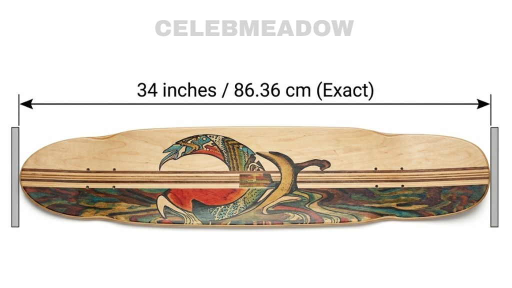 A 34-Inch Longboard Skateboard Deck That Is 34 Inches Long