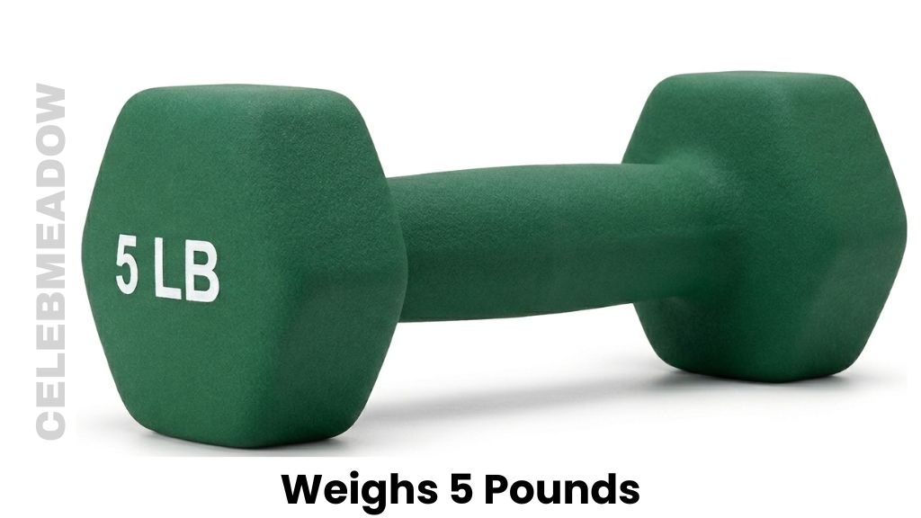 A 5-Pound Neoprene Dumbbell Weighs 5 Pounds