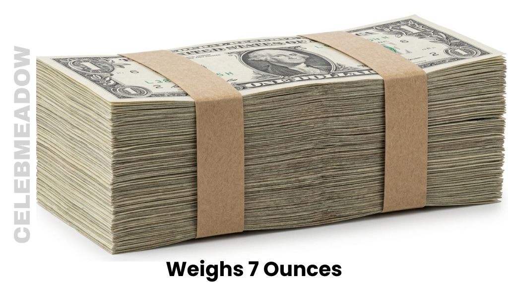 A Bundle of 200 US Dollar Bills Weigh 7 Ounces
