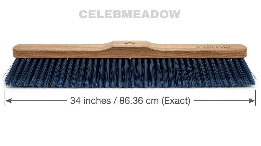 A Commercial Push Broom Head That Is 34 Inches Big