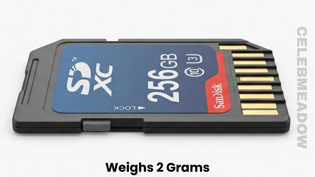 A Full-Sized SD Card Weigh 2 Grams