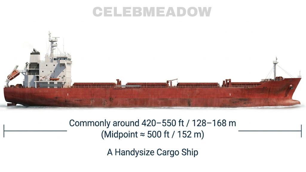 A Handysize Cargo Ship That Is 500 Feet Long