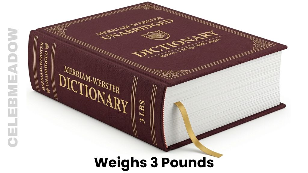 A Large Hardcover Dictionary or Textbook Weigh 3 Pounds