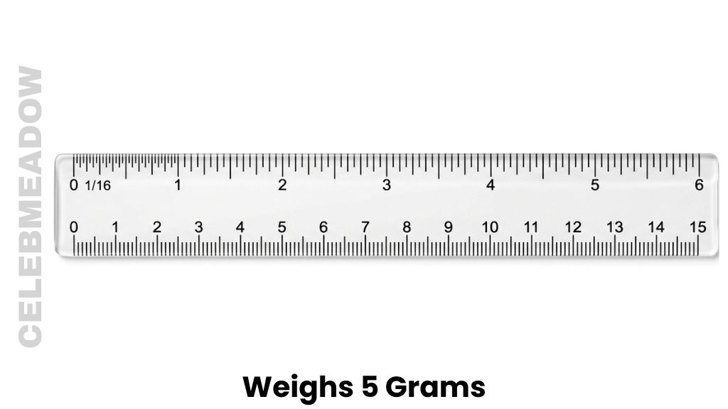 A Small 6-Inch Plastic Ruler Weigh 5 Grams