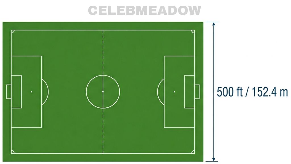 A Soccer Field That Is 500 Feet Long