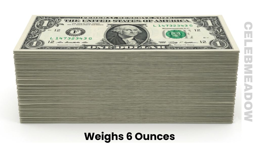 A Stack of 170 U.S. Dollar Bills Weigh 6 Ounces