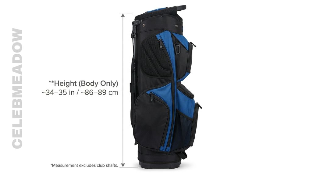 A Standard Golf Bag That Is 34 Inches Big