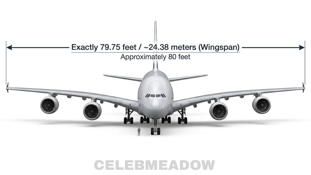 Airbus A380 Wingspan That Is 80 Feet Tall