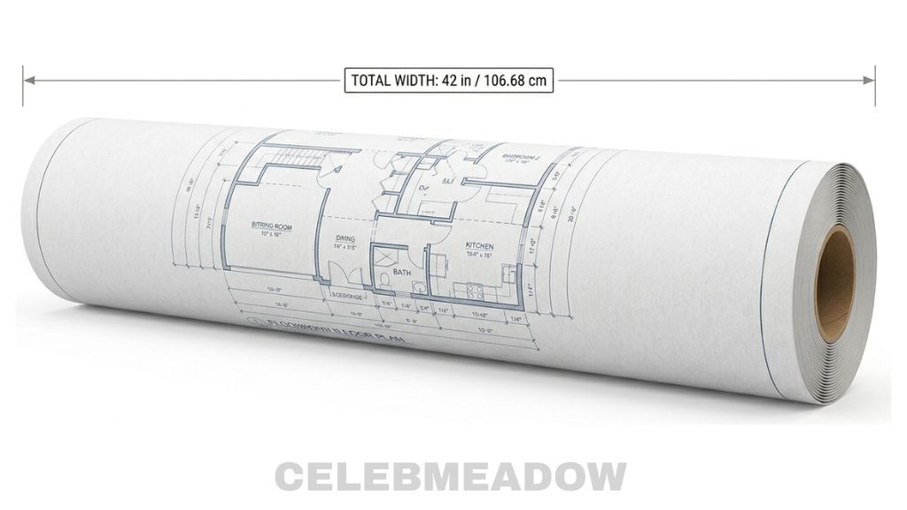 Architectural Blueprint Paper Roll (Width) That Is 42 Inches Long