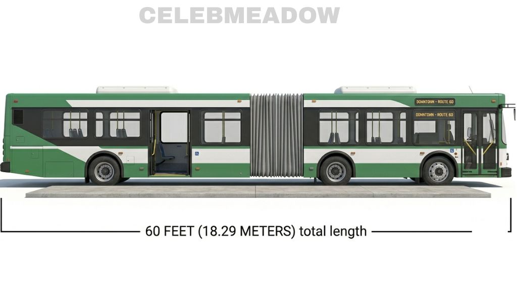 Articulated City Bus That Is 60 Feet Big