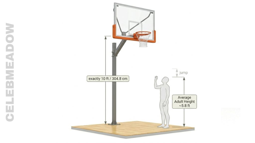 Basketball Hoop Rim That Is 10 Feet Tall
