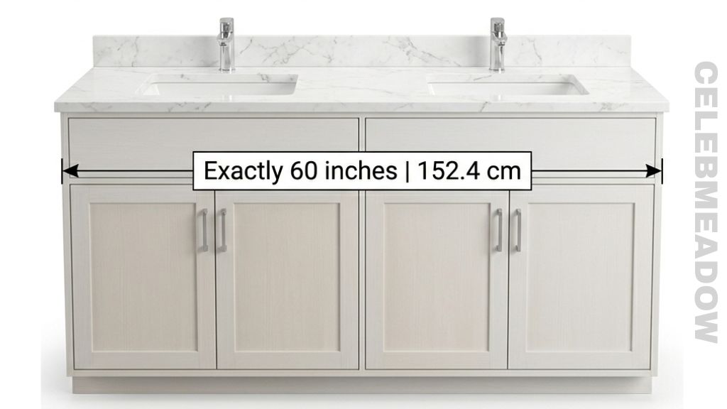 Bathroom Double Vanity Cabinet That Is 60 Inches Tall