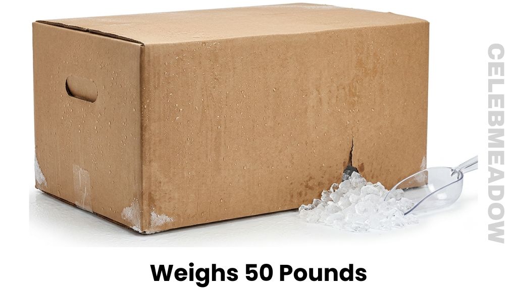 Bulk Box of Crushed Ice Weighs 50 Pounds