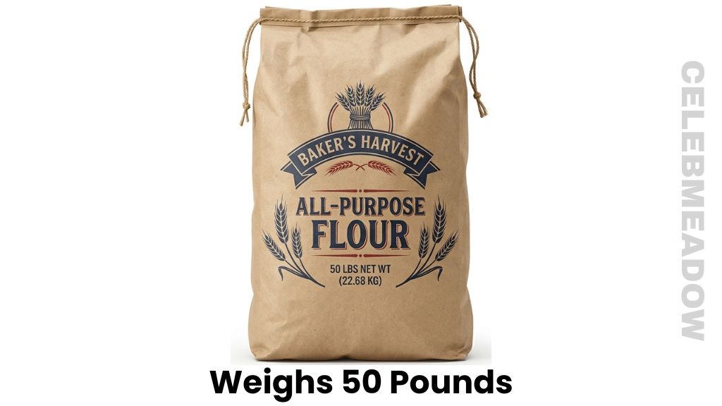 Bulk Paper Sack of All-Purpose Flour Weighs 50 Pounds