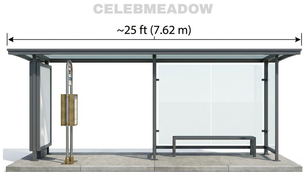 City Bus Stop Shelter Canopy That Is 25 Feet Tall
