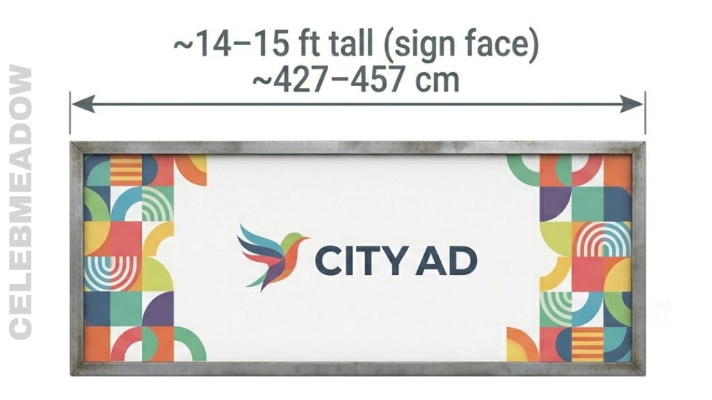 Commercial Billboard That Is 15 Feet Tall