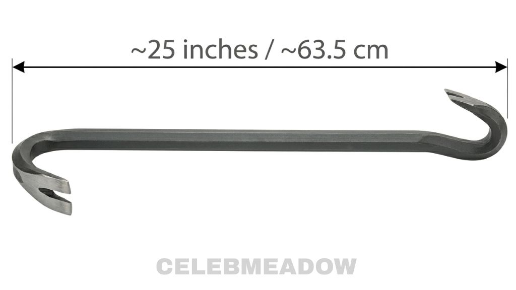 Commercial Crowbar / Wrecking Bar (Length) that is 25 Inches Long