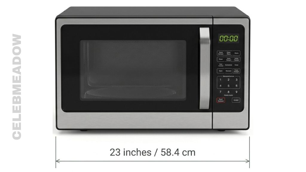 Compact Microwave Width Front Face that is 23 Inches Long