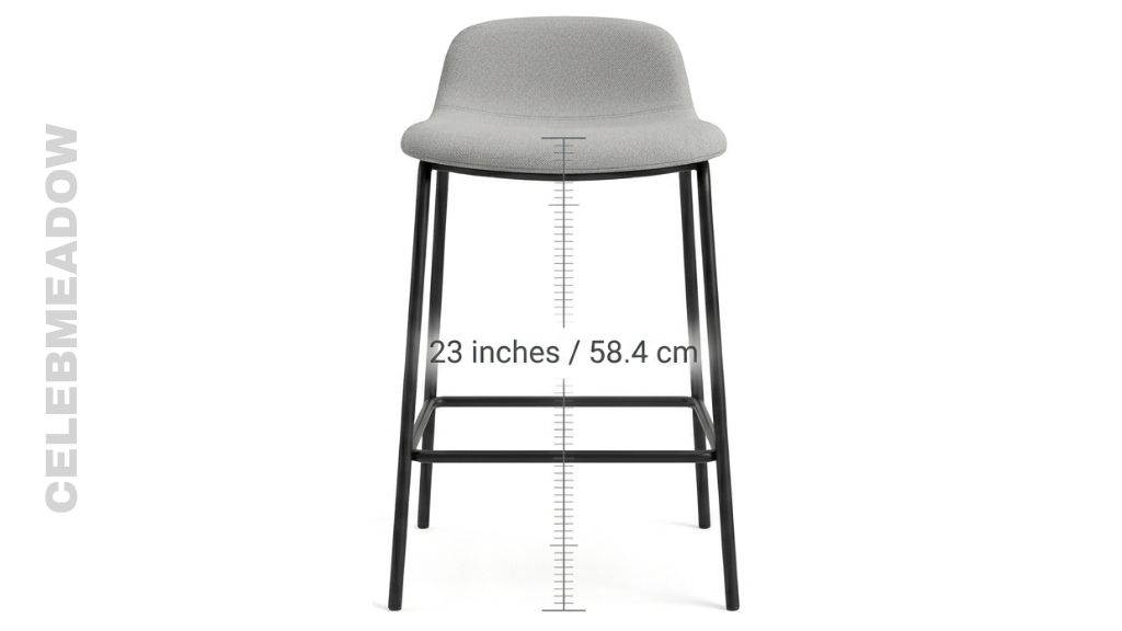 Counter-Height Bar Stool Seat Height that is 23 Inches Long