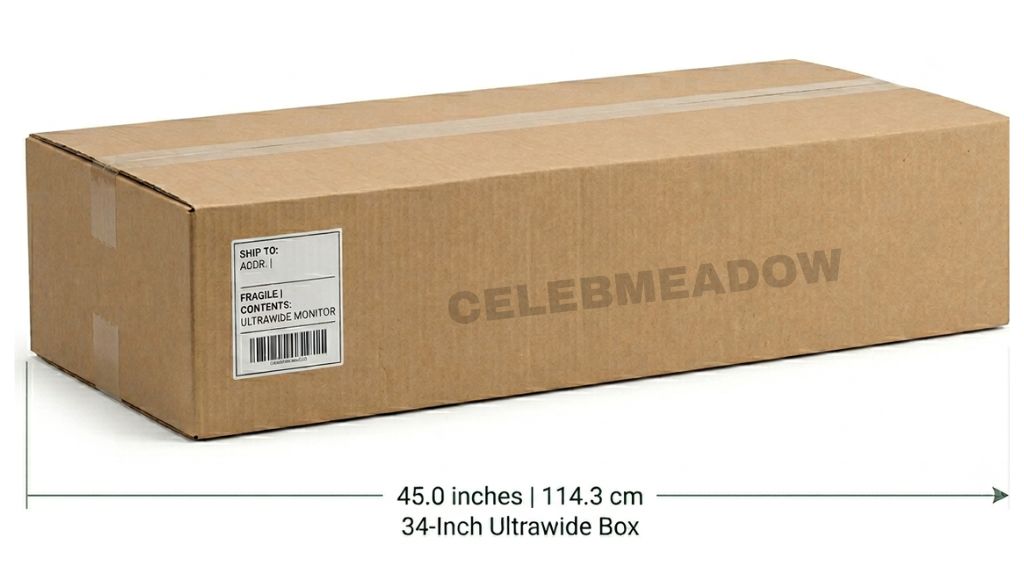 Desktop Monitor Shipping Box (34-Inch Ultrawide) That Is 45 Inches Long