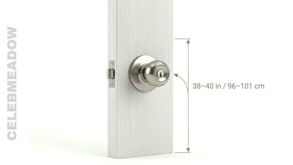 Doorknob Height from the Floor That Is 40 Inches Long