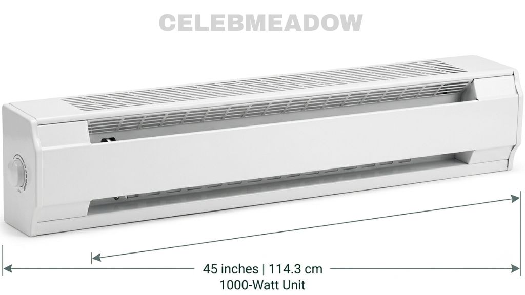Electric Baseboard Heater (1000-Watt Unit) That Is 45 Inches Long
