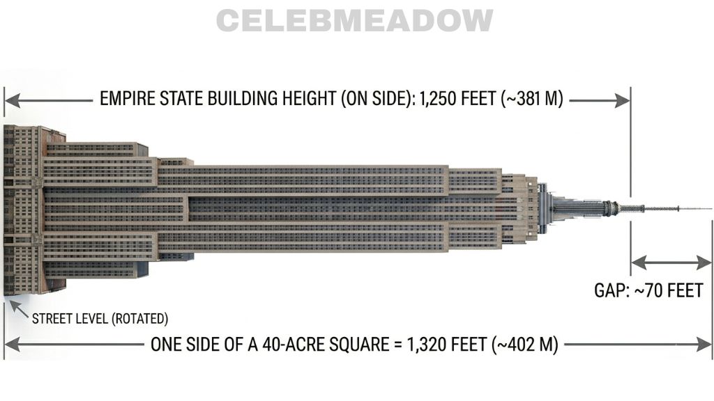 Empire State Building That Is About 40 Acres Visually