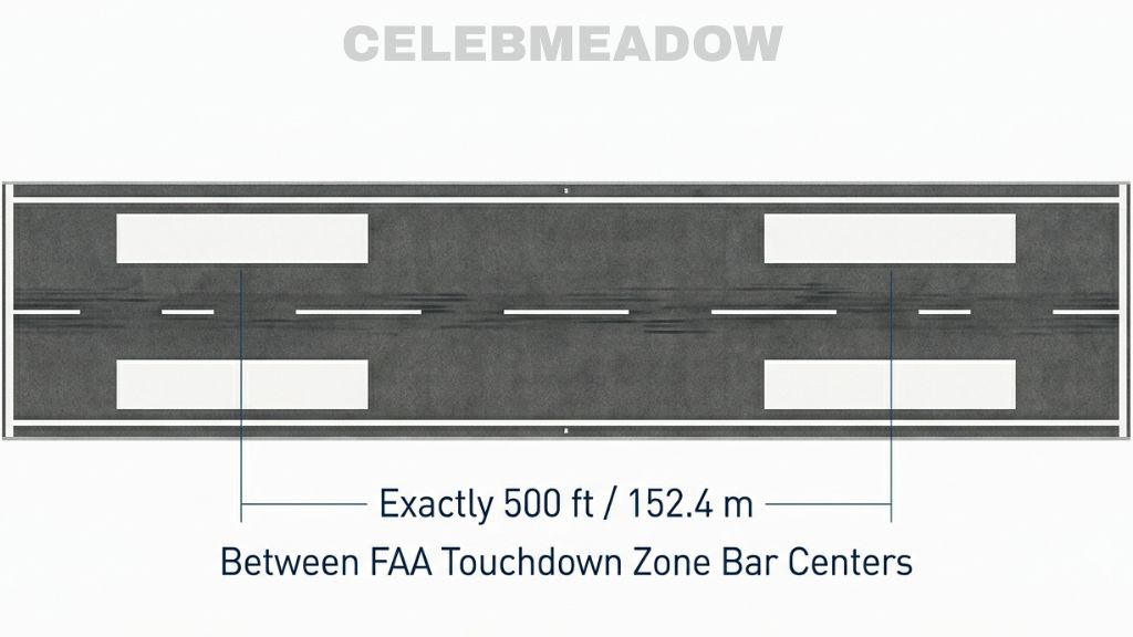 FAA Runway Touchdown Zone Bar Spacing That Is 500 Feet Long