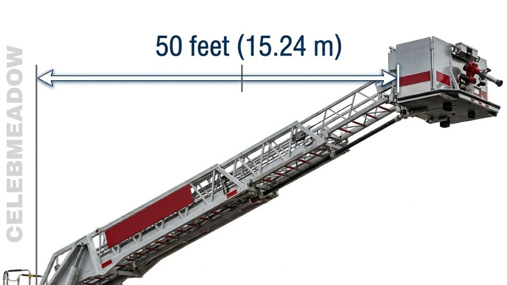 Fire Truck Aerial Ladder That Is 50 Feet Big