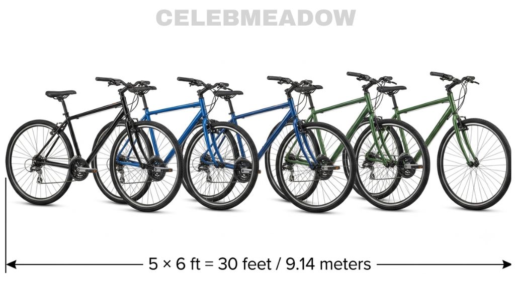 Five Standard Adult Bicycles That Is 30 Feet Long
