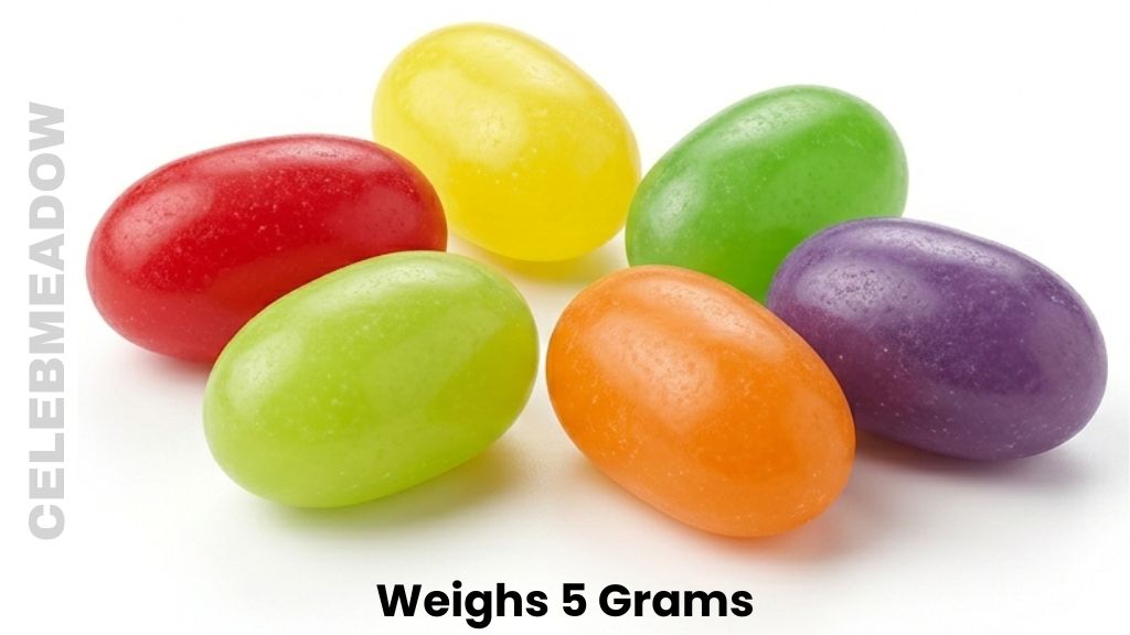 Five Standard Jelly Beans Weighs 5 Grams