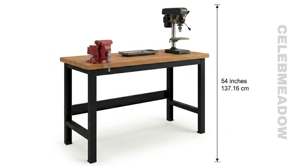 4.5-Foot Steel Workbench That Is 54 Inches Long