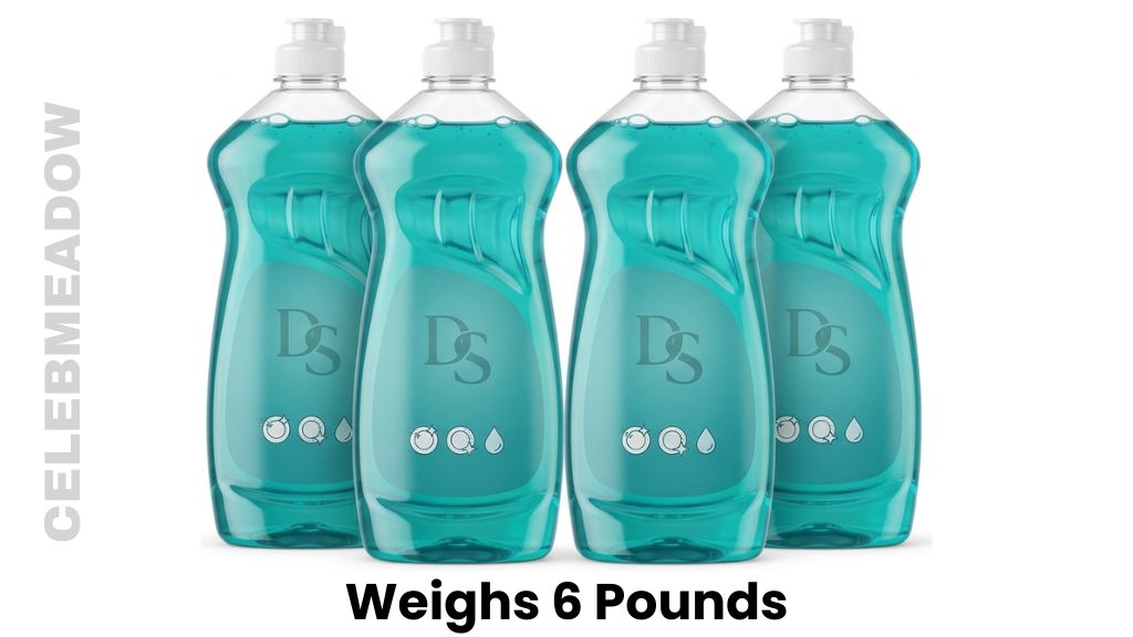 Four 24-Ounce Bottles of Dish Soap Weighs 6 Pounds