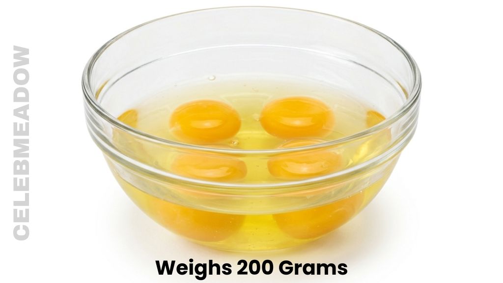 Four Large Whole Eggs Weigh 200 Grams