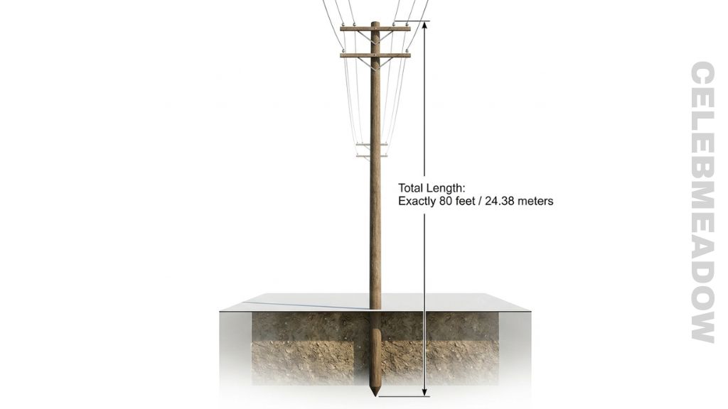 Full-Length Utility Pole That Is 80 Feet Long