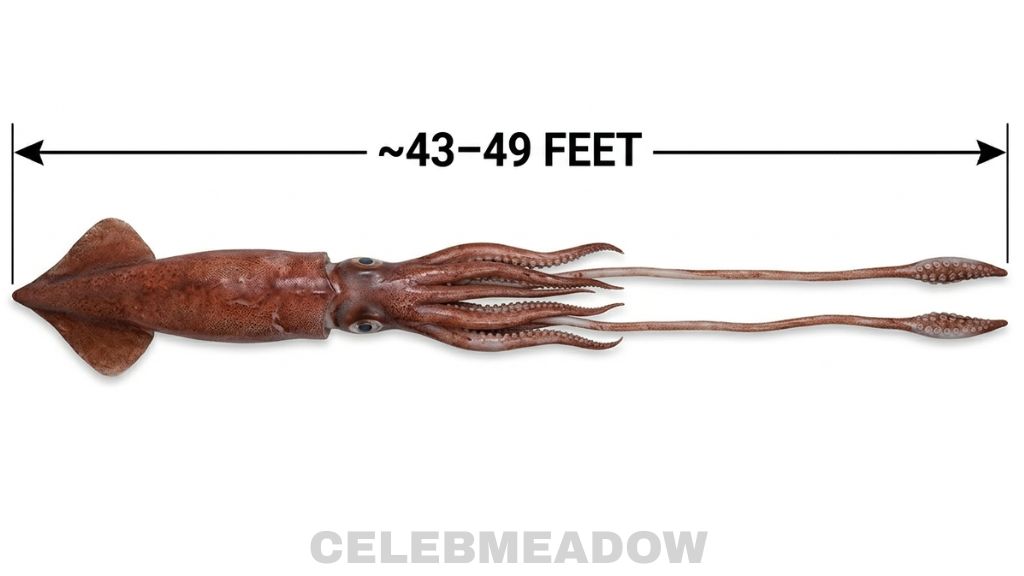Giant Squid Tentacle Reach That Is 50 Feet Big