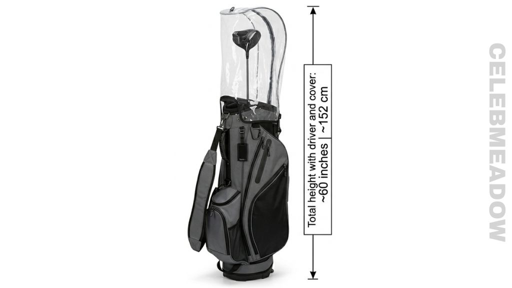 Golf Bag with Driver Inserted That Is 60 Inches Tall