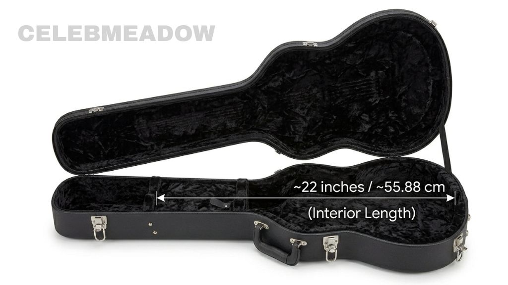 Half-Size Guitar Case (Interior Length) that is 22 Inches Long