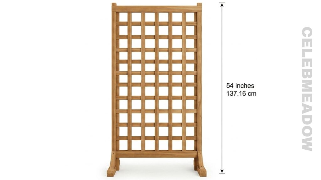 Heavy-Duty Wooden Garden Trellis That Is 54 Inches Long