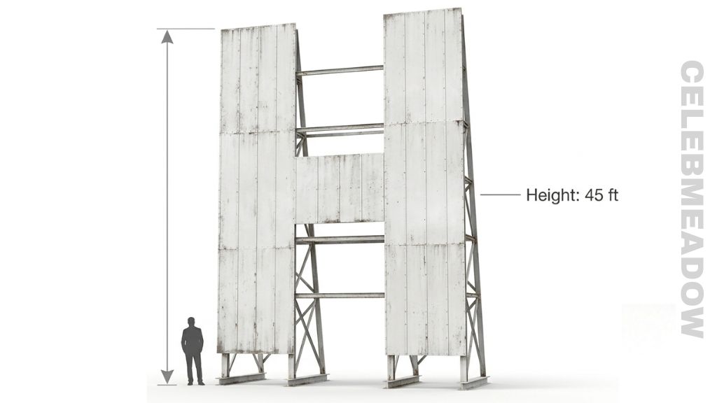 Hollywood Sign Letters That Is 40 Feet Tall