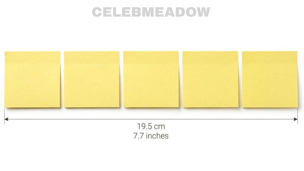 How Big is 20 cm Width of Five Standard Post-it Notes