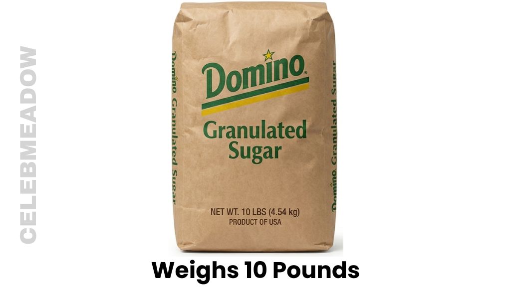 Large Bag of Granulated Sugar Weigh 10 Pounds