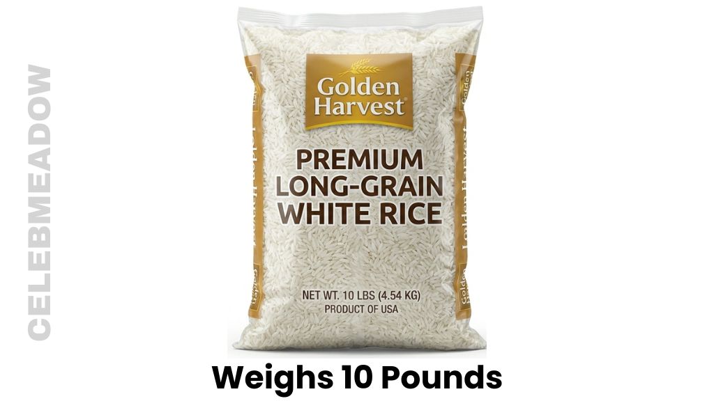 Large Bag of Long-Grain White Rice Weigh 10 Pounds