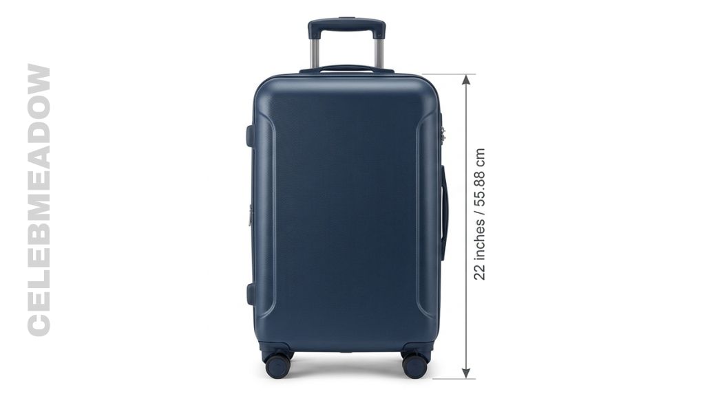 Large Carry-On Suitcase (Height) that is 22 Inches Long