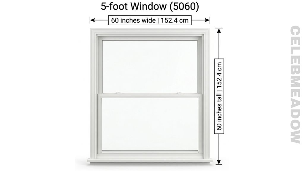 Large Double-Hung Residential Window That Is 60 Inches Big