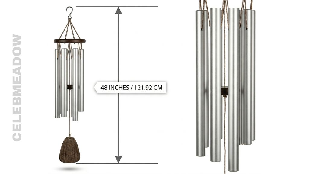 Large Outdoor Wind Chimes (Total Hanging Length) that is 48 Inches Tall