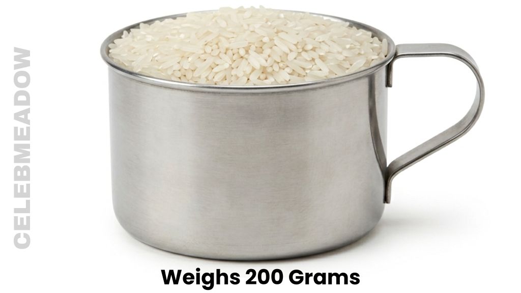 One Cup of Raw White Rice Weigh 200 Grams