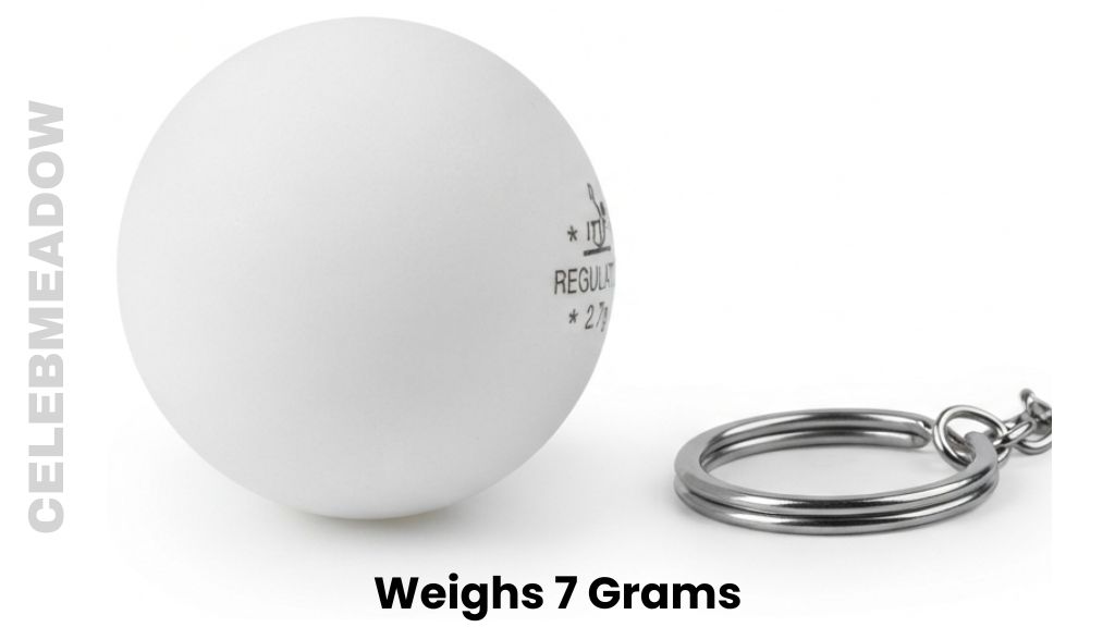 One Ping-Pong Ball and One Small Metal Keyring Weigh 7 Grams