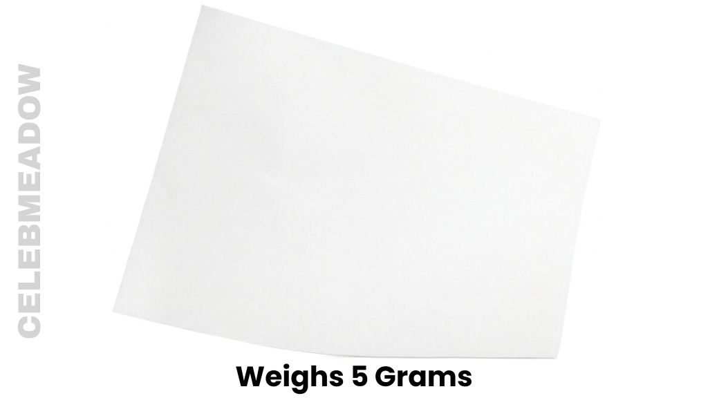 One Sheet of A4 Printer Paper Weigh 5 Grams